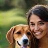 Deshma Sandhu and her beagle